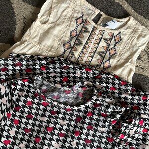 **Bundle** Dress Bundle Houndstooth and bohemian dresses - size 6/7